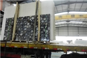 Grey Agate Semi Semiprecious Slabs Luxury Gemstone