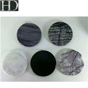 Marble Drink Coaster Interior Decor Round Hexagon