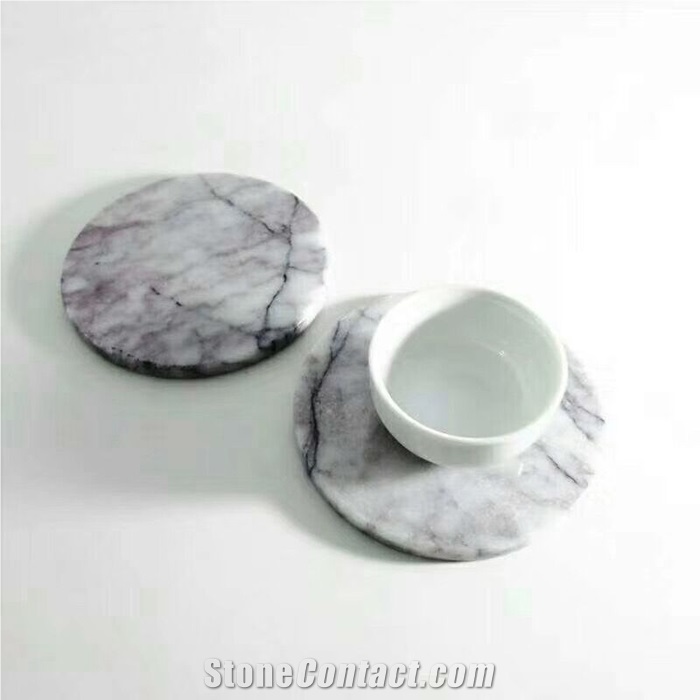 Marble Drink Coaster Interior Decor Round Hexagon
