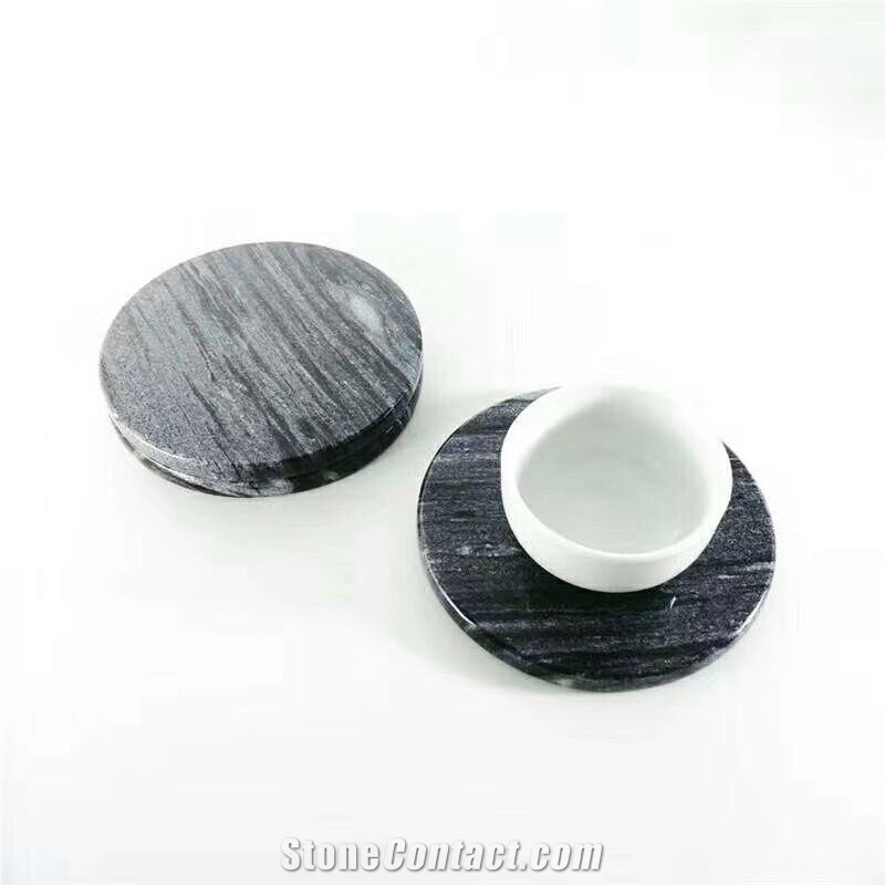 Marble Drink Coaster Interior Decor Round Hexagon