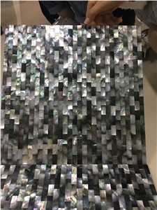 Mother Of Pearl Shell Mosaic Tile Black and White