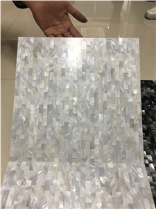 Mother Of Pearl Shell Mosaic Tile Black and White
