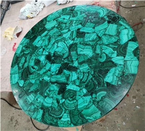 Peacock Green Semi-Precious Malachite Table Top