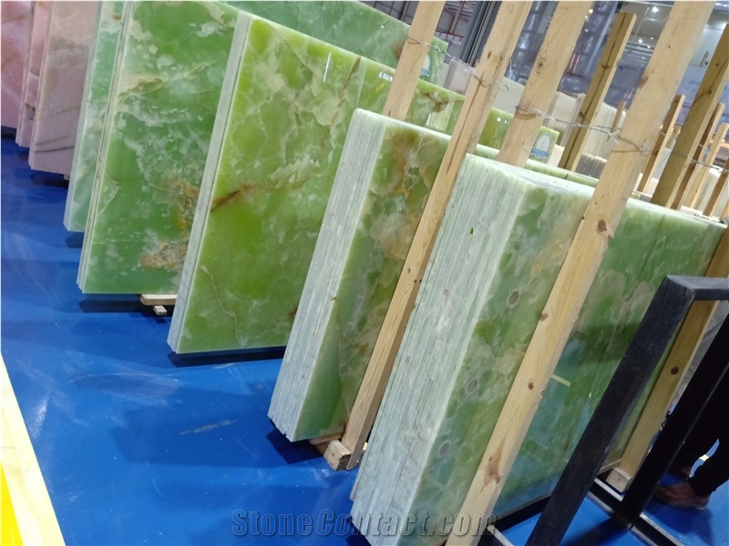 Iran Light Green Jade Onyx Wall Panels Tiles
