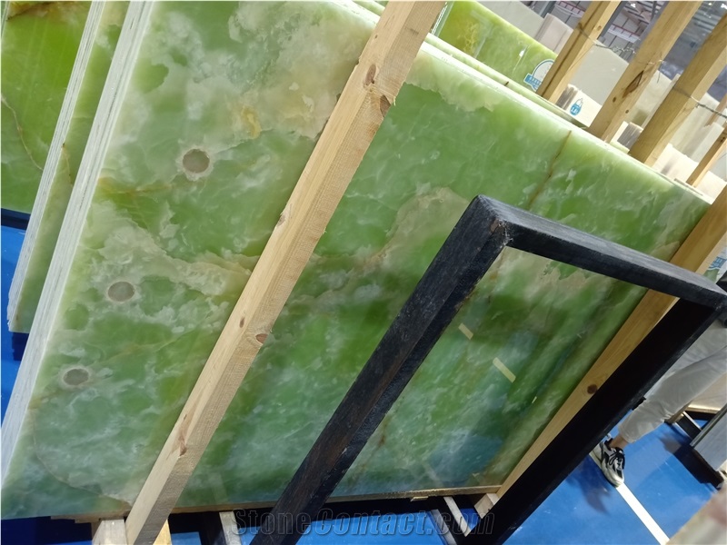 Iran Light Green Jade Onyx Wall Panels Tiles