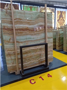 Straight Grain Sapphire Multicolor Onyx Wall Tiles