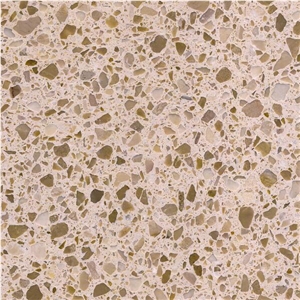 Artificial Terrazzo Beige Color Wall Covering