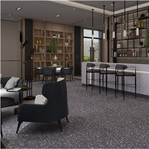 Light Grey Terrazzo Kitchen Tiles Floor