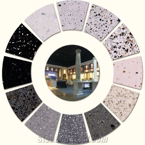 W212 Galaxy Glass Terrazzo Slabs
