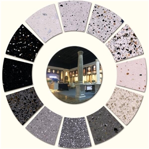 W212 Galaxy Glass Terrazzo Slabs