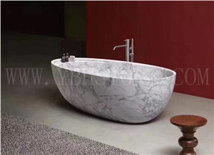 Bianco Carrara White/Polished Marble Bathtub Bianco Carrara White/Polished Marble Bathtub