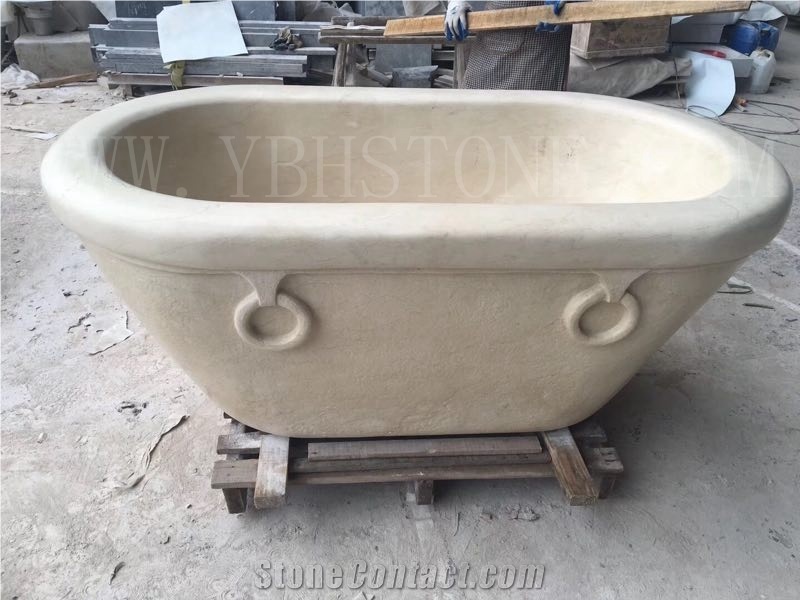 Bianco Carrara White/Polished Marble Bathtub