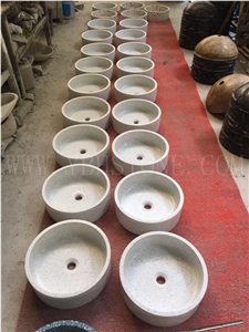 White Quartz Stone Basin for Hotel Project