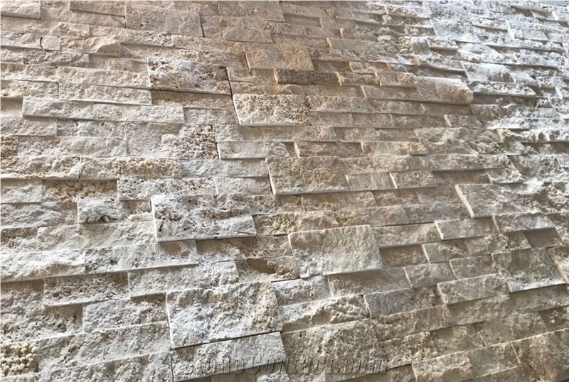 Mexican Beige Travertine Ledger Panel