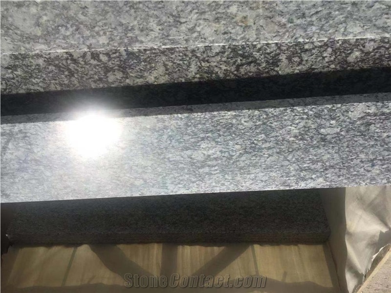 Polished White Wave Granite Steps