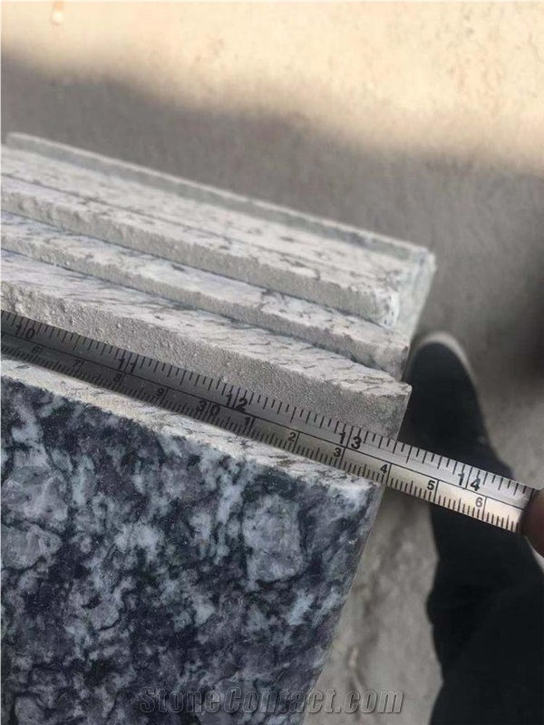 Polished White Wave Granite Steps