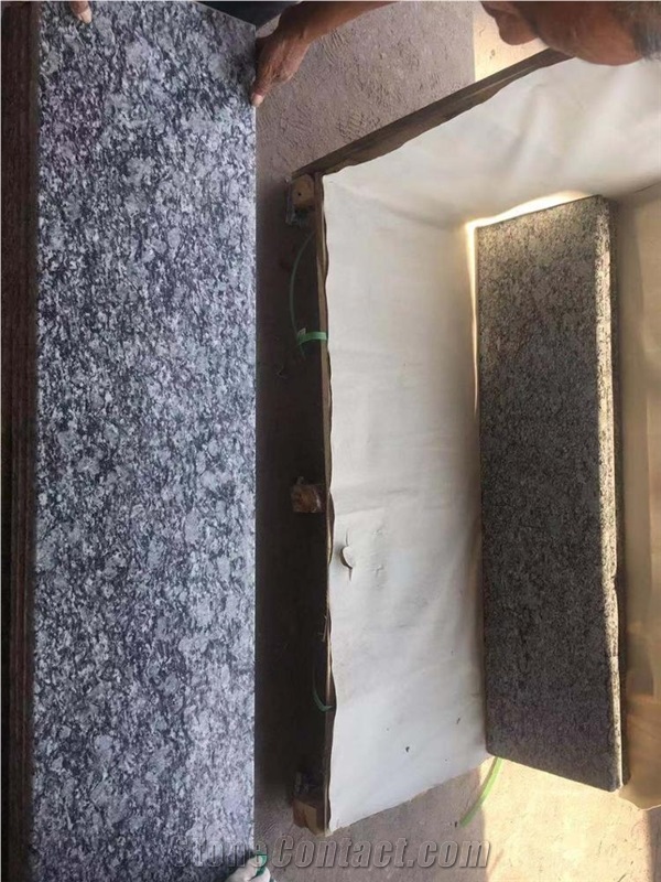 Polished White Wave Granite Steps