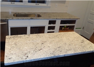 India Colonial White Granite Kitchen Countertops