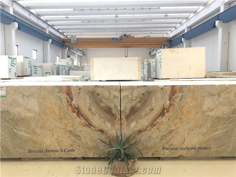 Breccia Aurora San Carlo Marble Slabs, Tiles