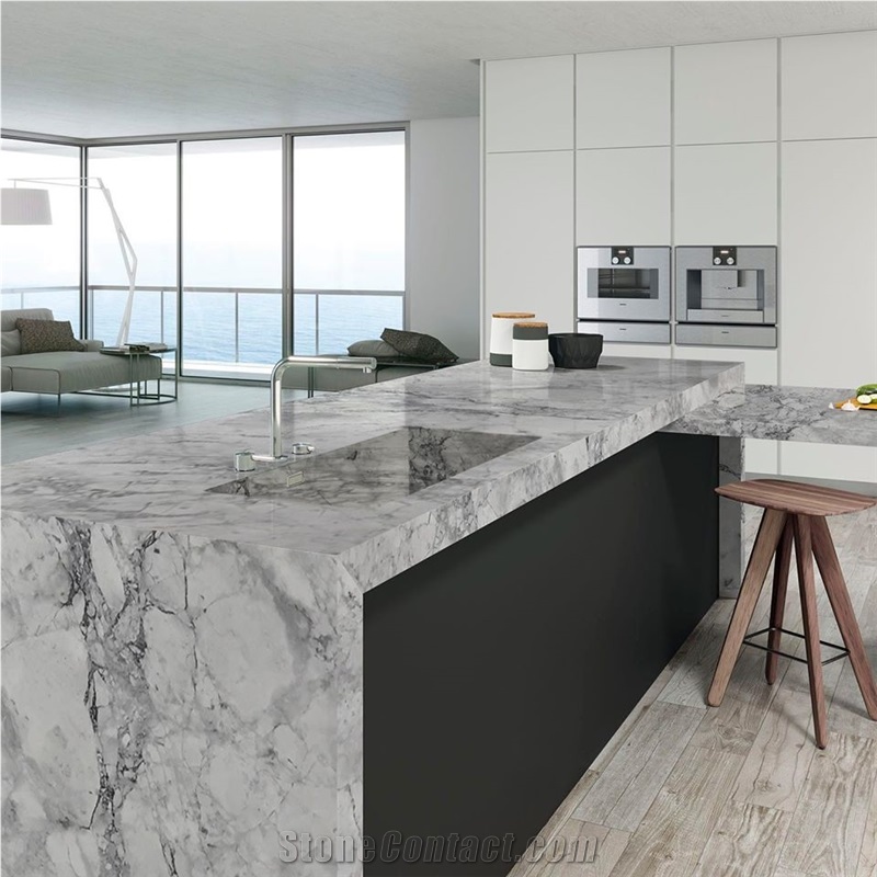 Super White Calacatta Quartzite Slab