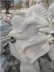 Makrana White Marble Abstract Art Sculptures