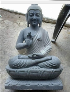 Mint White Sandstone Buddha Statue