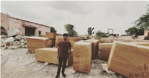 Teak Wood Sandstone Relief