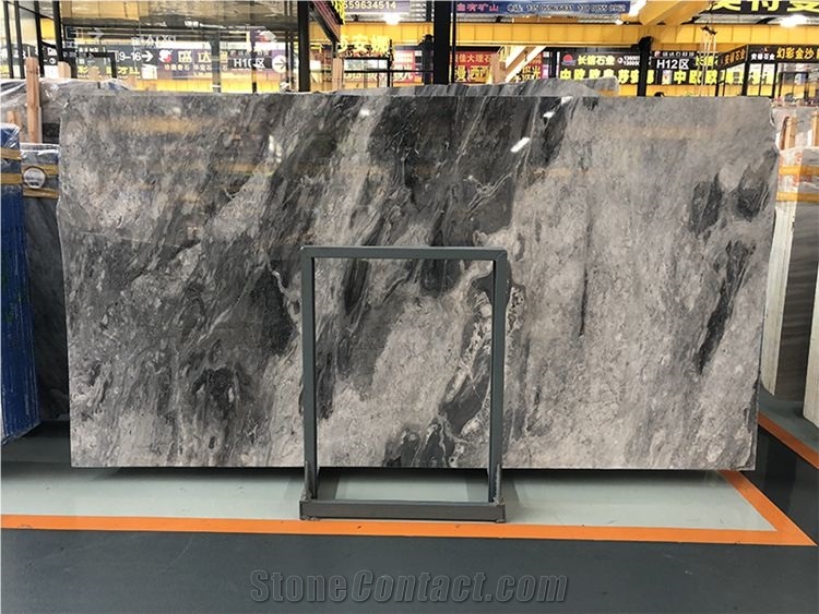 Italian Bardiglio Bluette Grey Marble Countertop