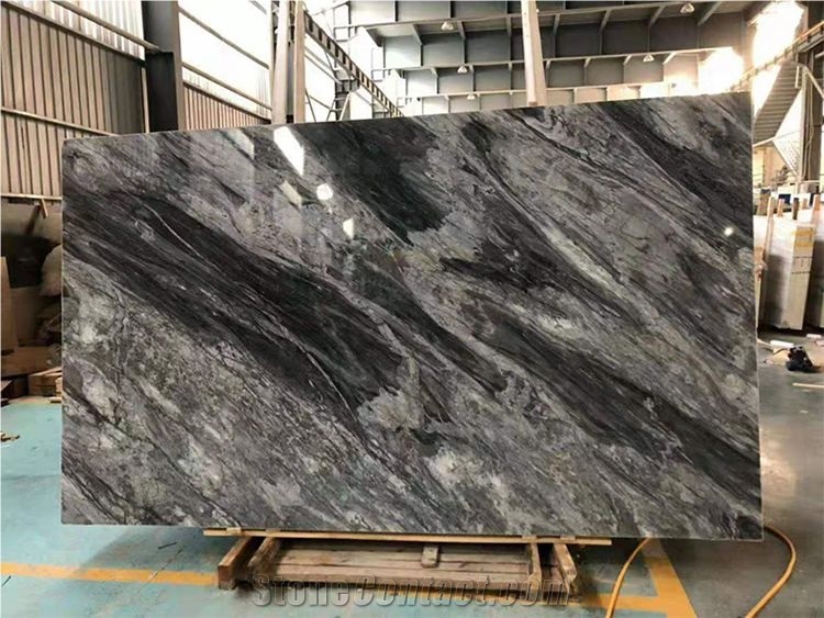 Italian Bardiglio Bluette Grey Marble Countertop