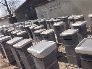 China Blue Limestone Lanterns Stone Mailbox