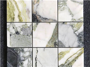 China Ice Jade White Beauty Marble Mosaic Design