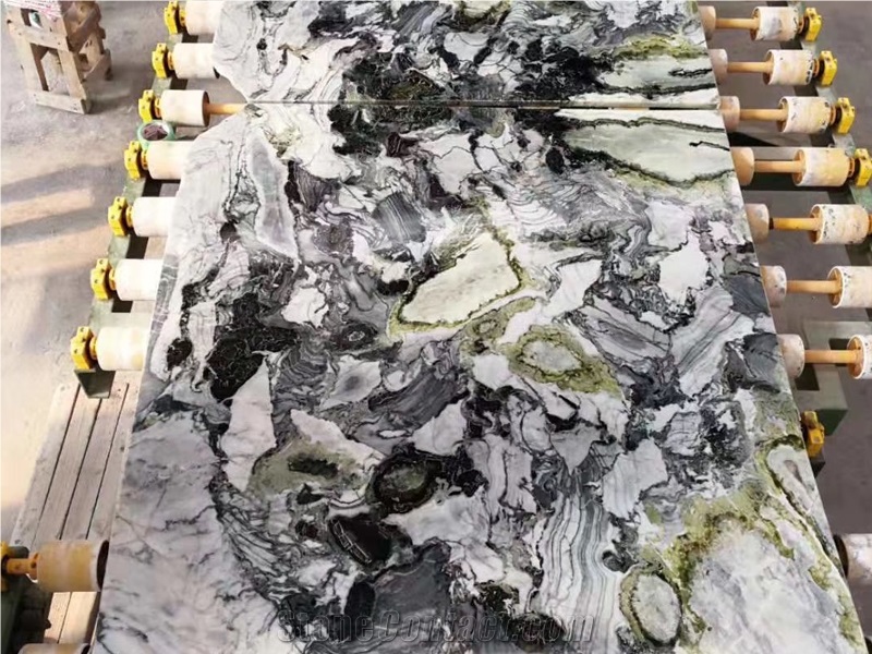 China Ice Jade White Beauty Marble Mosaic Design