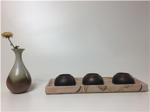 China Sichuan Yunnan Cloud Yellow Sandstone Tray