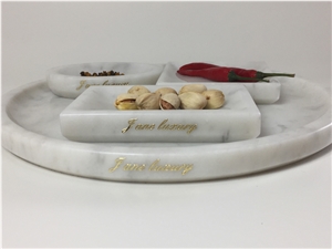 Elizabeth White Marble Handicraft for Tray