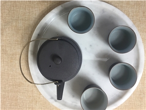 Elizabeth White Marble Handicraft for Tray