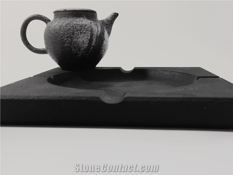 Office Decorative Ashtrays Design Black Granite