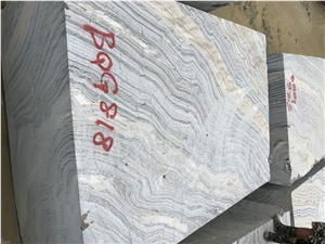 Silver Wave Marble Block