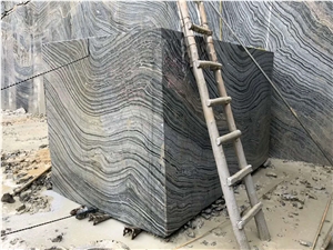 Silver Wave Marble Block