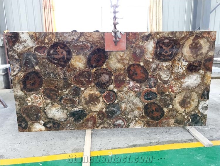 Competitive Price Artificial Petrified Wood Slab