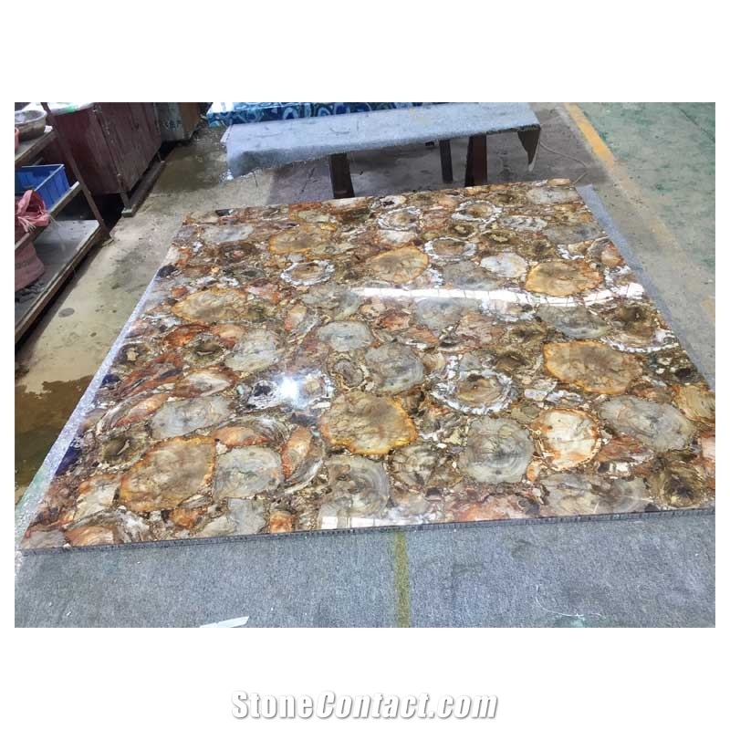Competitive Price Artificial Petrified Wood Slab
