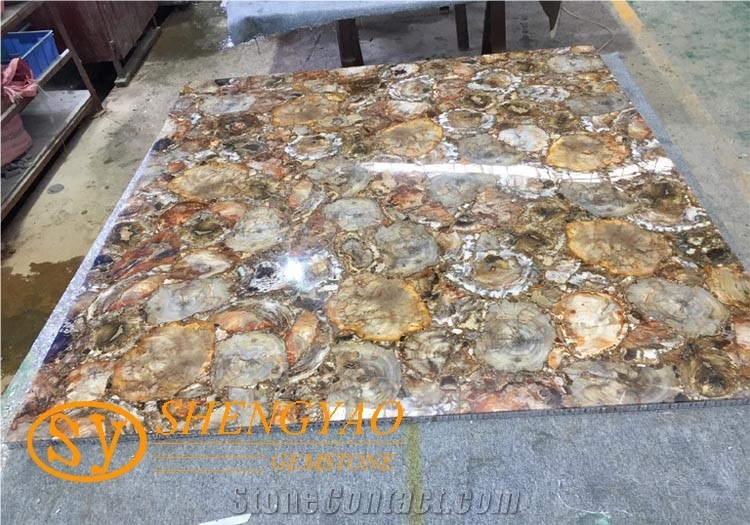 Competitive Price Artificial Petrified Wood Slab