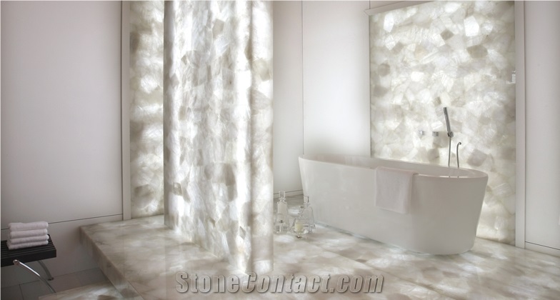 White Crystal Bathtub/Luxury Natural Stone Basin