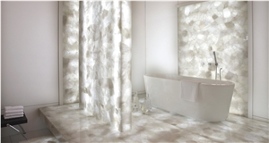 White Crystal Bathtub/Luxury Natural Stone Basin