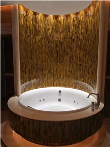 White Crystal Bathtub/Luxury Natural Stone Basin