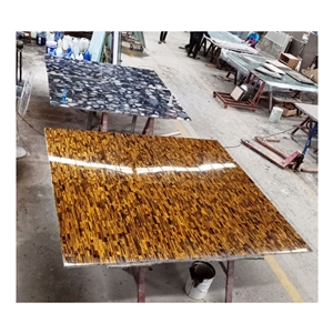 Yellow Tiger Eye Granite Kitchen Countertops