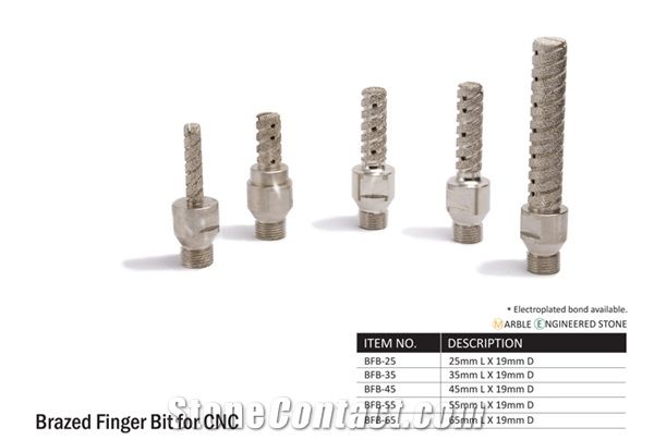 Brazed Finger Bit for Cnc
