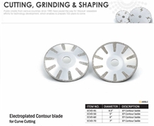 Electroplated Contour Blade for Curve Cutting