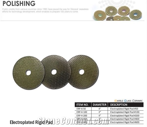 Electroplated Rigid Polishing Pad