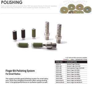 Finger Bit Polishing System for Small Radius Finger Bit Polishing System for Small Radius
