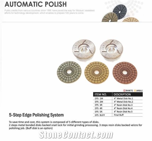 Stone Polishing Abrasi5-Step Edge Polishing System